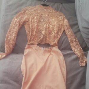 Elegant Lace and Satin Mini Dress